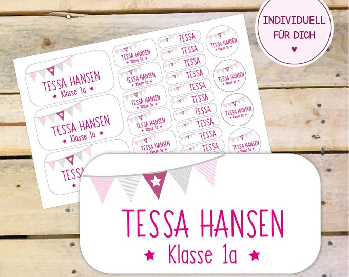 Aufkleber, Name, Dekor 9