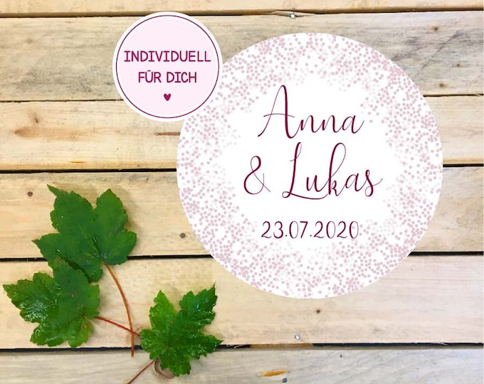 Aufkleber für Hochzeit (10 Stk), Dekor 12