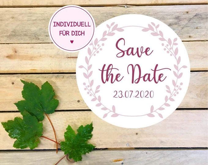 Aufkleber "save the date" (10 Stk), Dekor 6