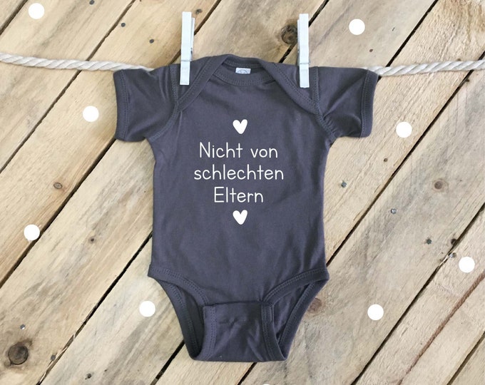 Iron-on image "not from bad parents"