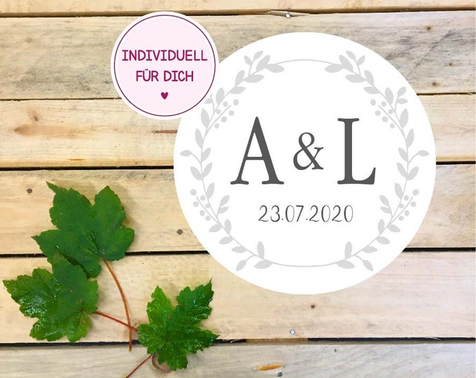 Aufkleber für Hochzeit (10 Stk), Dekor 4