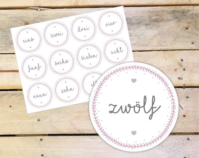 24 stickers, Advent calendar, decoration 4