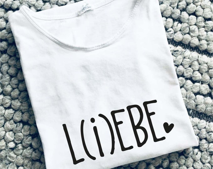 Iron-on image "L(i)ove", several sizes and colors to choose from