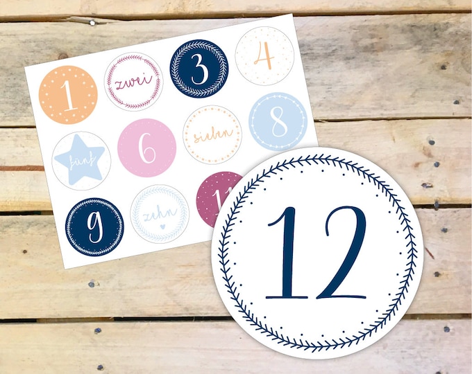 24 stickers, Advent calendar, decor 3