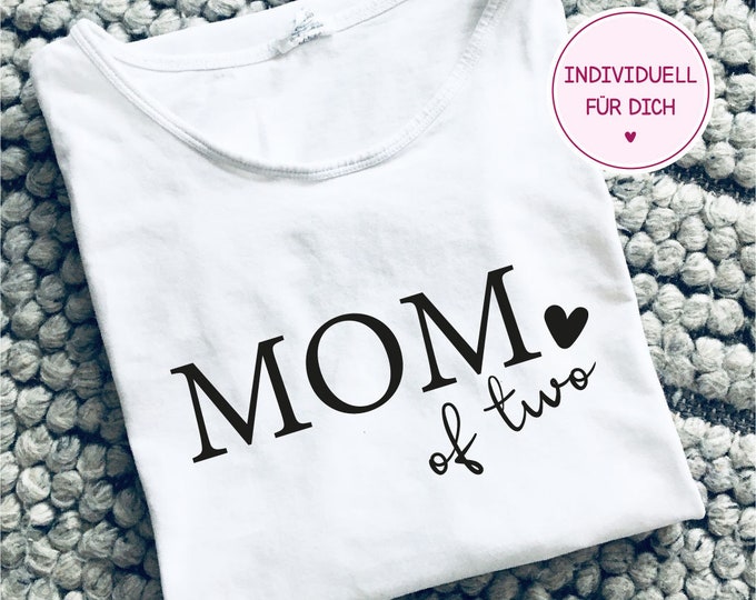 Iron-on image "Mom of two", several sizes and colors to choose from, decor 10