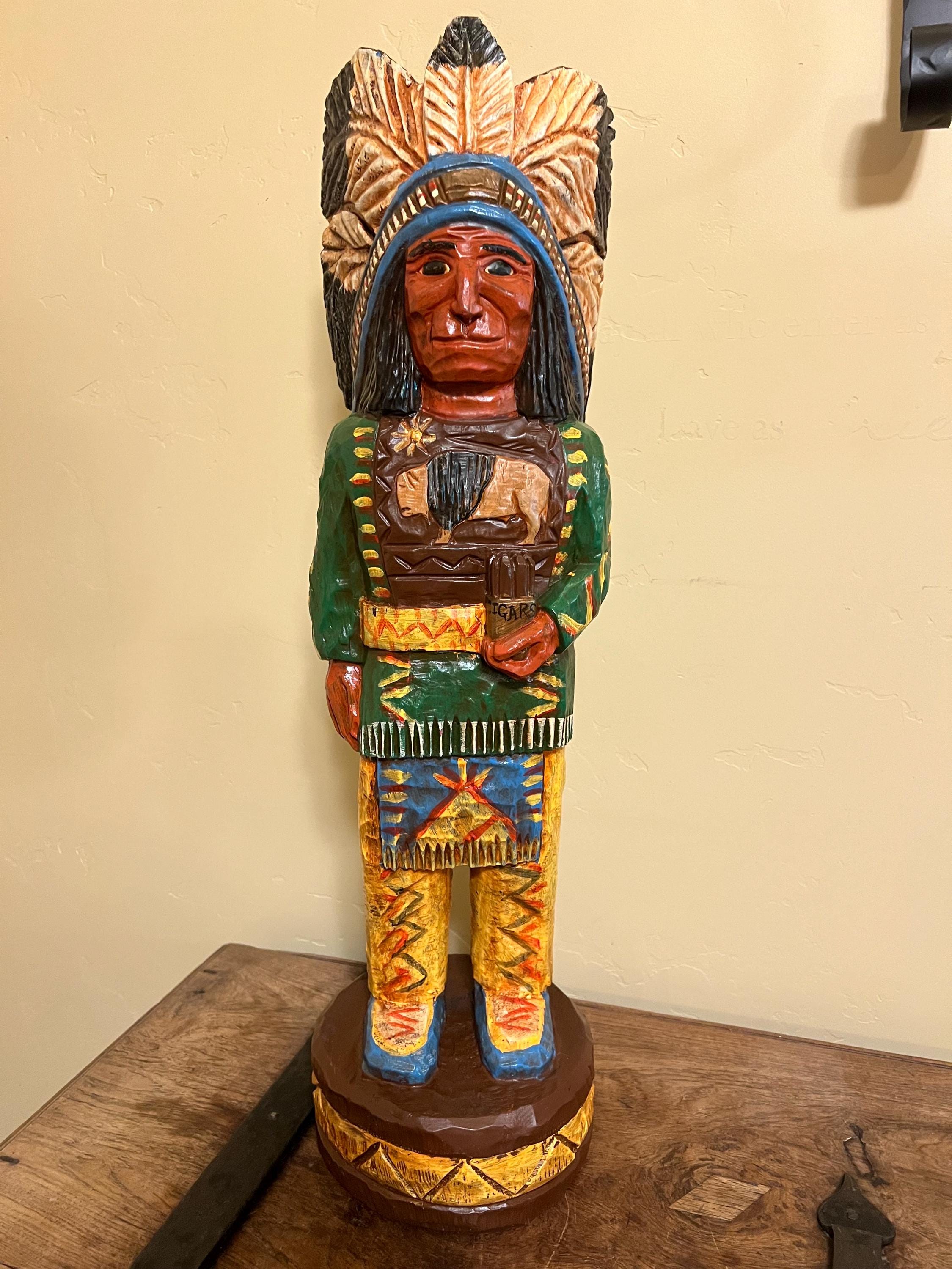 フランク・ギャラガー作ヴィンテージ 120cmシガーストア・インディアン像 Vintagecigarindians - Etsy