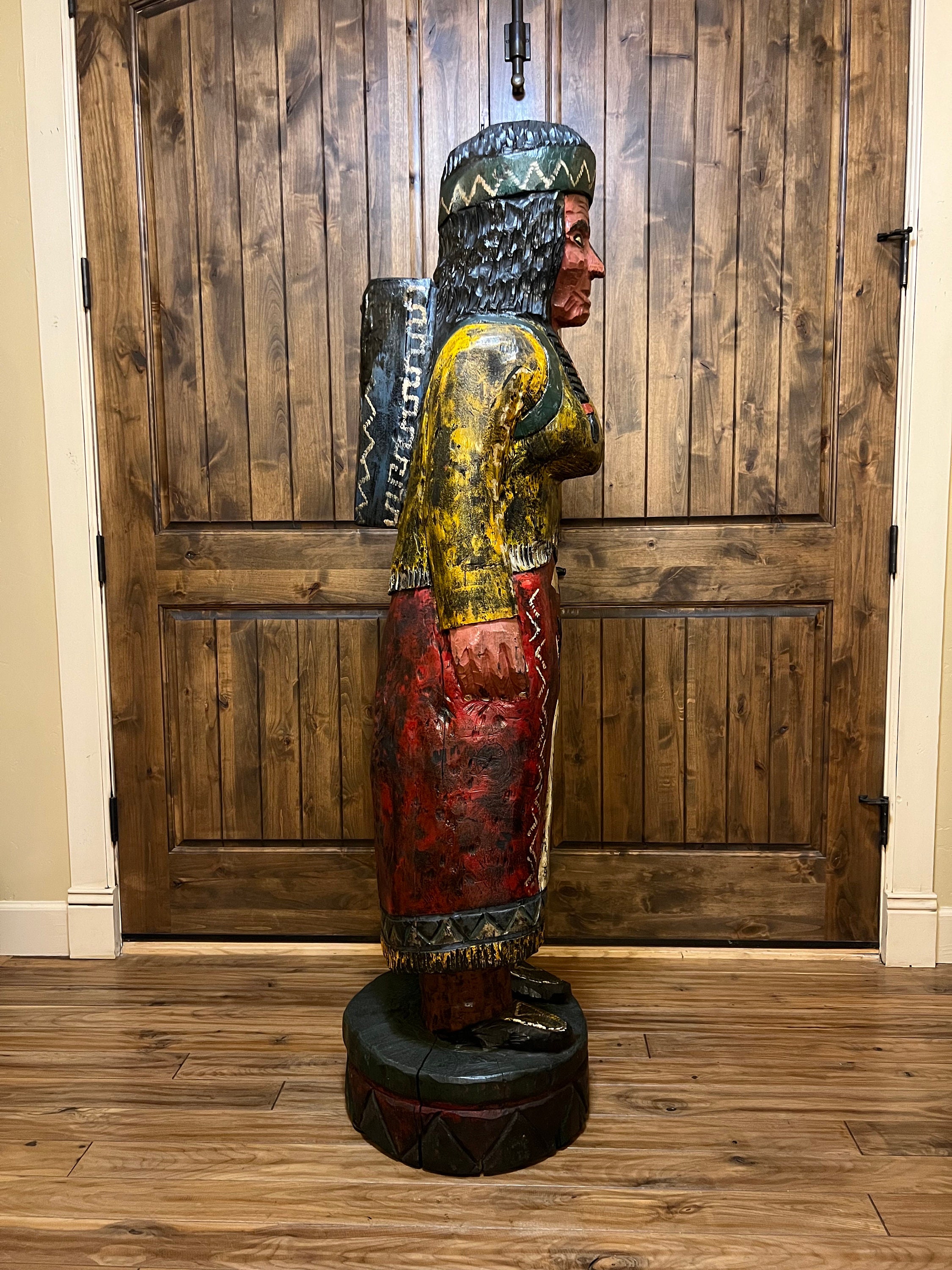 Cigar Store Indian Vintage Ralph Gallagher Corn Maiden Wood