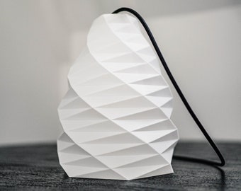 Lampshade 3D print, white, modern ceiling lamp, pendant lamp, pendant lamp, special shadow play, room lamp, sustainable