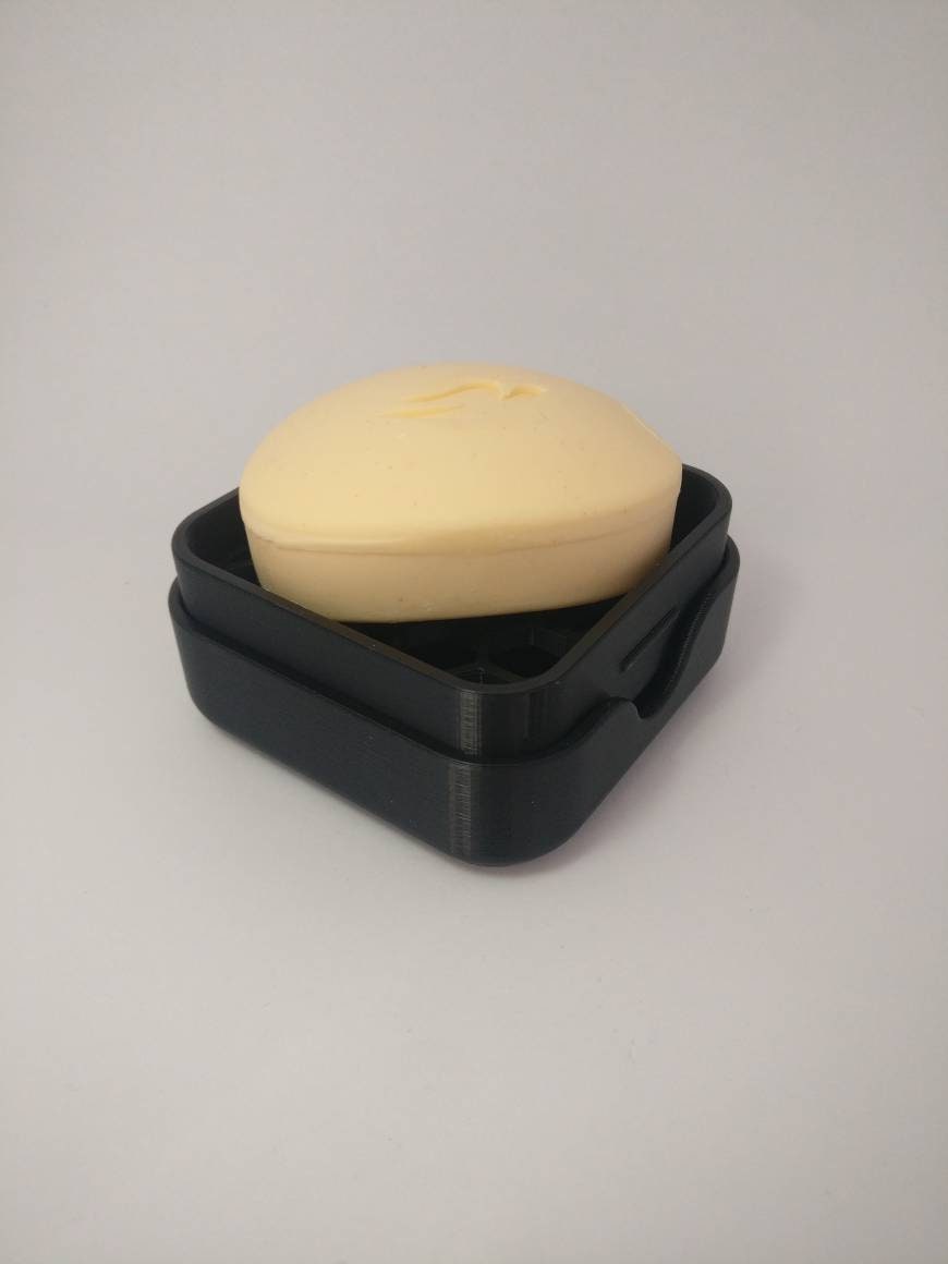 Travel Soap Dish for on the Go With Lid and Drip Tray Soap Etsy UK