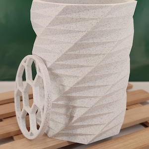 Zahnputzbecher, Make-Up Aufbewahrung, Pinselbecher, Stiftehalter, 3D Druck gefertigt, nachhaltig, Schreibtisch-Zubehör, poly Design 3D