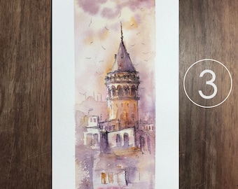 Istanbul Aquarellbilder, Original Aquarellbilder, Türkei