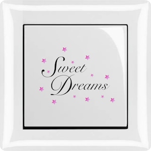 Light Switch Sticker | Sweet Dreams | Bedroom | Sticker | 5.4 x 5.3 cm
