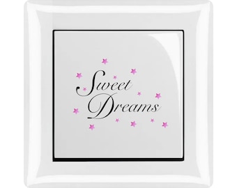 Light Switch Sticker | Sweet Dreams | Bedroom | Sticker | 5.4 x 5.3 cm