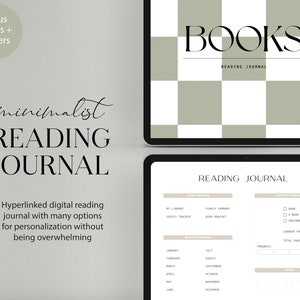 Digital Reading Journal, Digital Reading Log, Portrait Reading Planner, Reading Tracker