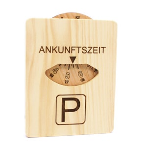 Parkeermeter gemaakt van grenenhout