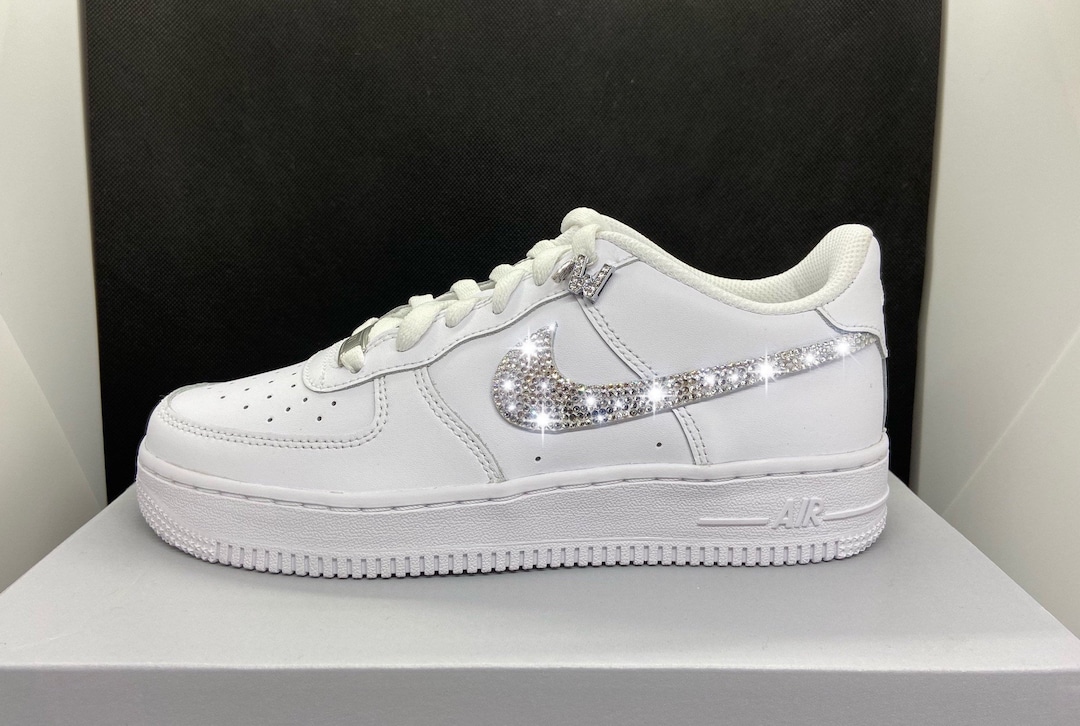 Nike Air Force White Rhinestones Swarovski Glitter Stones
