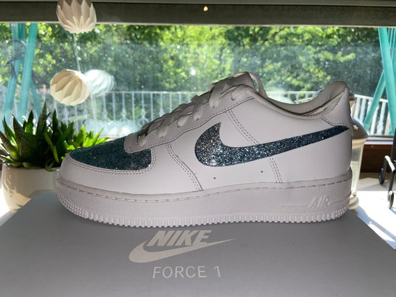 Nike Air Force Glitter Glitter Color Custom Sneaker Handmade - Etsy