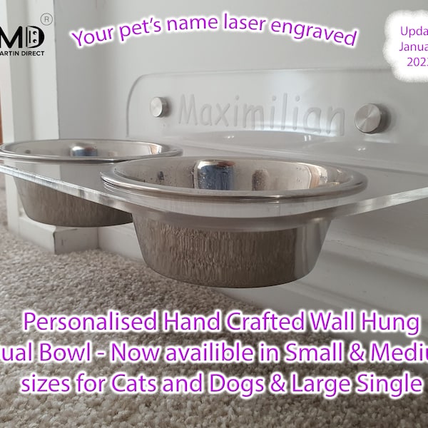 Wall Mount Dog Bowls Etsy