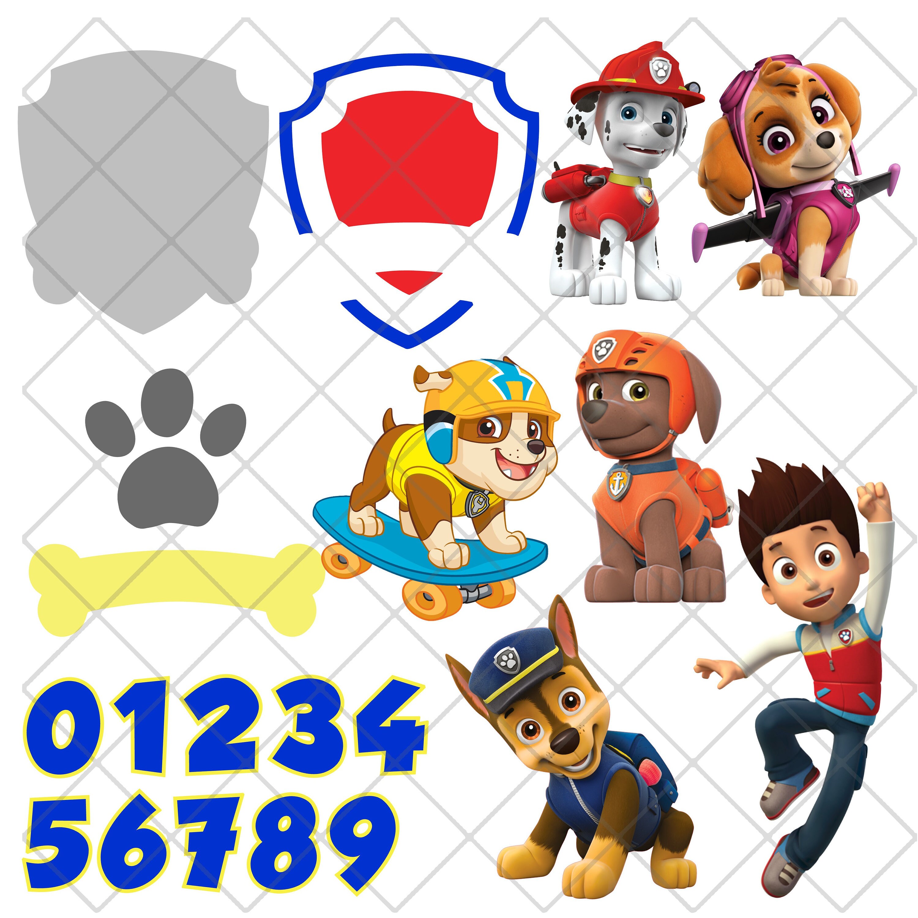 Paw Patrol Make Your Own Cake Topper Cut File Png Cricut Etsy UK