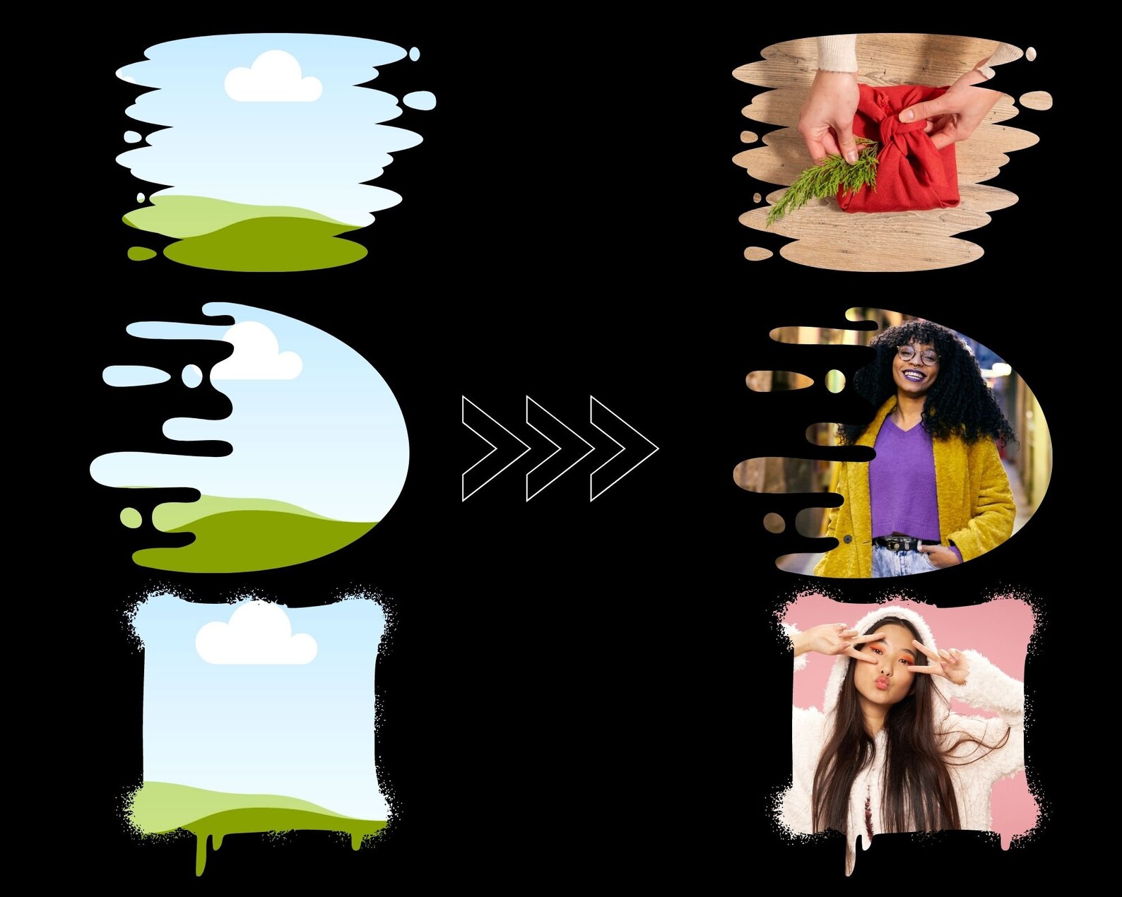 CANVA Frames Template Bundle Editable Drag and Drop Shapes Frames ...