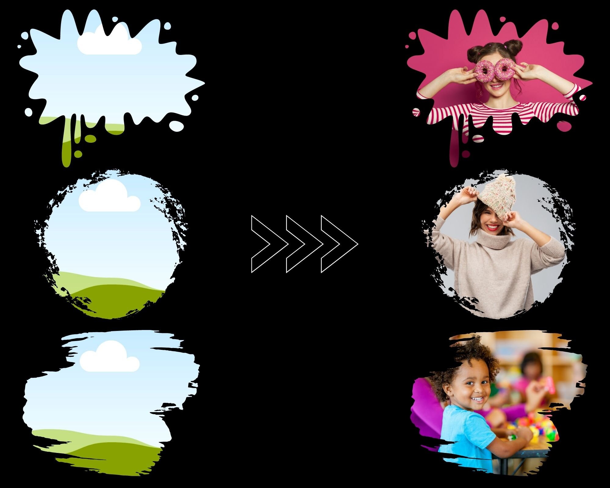 CANVA Frames Template Bundle Editable Drag and Drop Shapes Frames ...