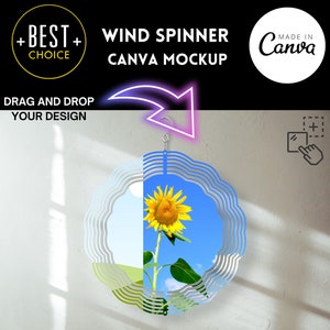 Maqueta CANVA de hilandero de viento, plantilla CANVA de arrastrar y soltar