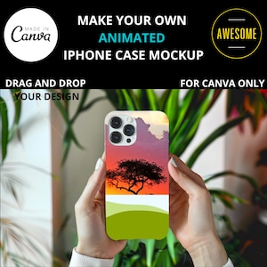 Handyhülle Video Mockup CANVA Animiertes MockUp iPhone Mockup
