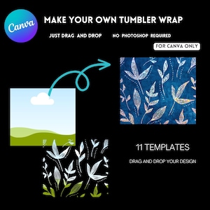 CANVA Template for Tumbler Wrap Design, Tumbler sublimation designs