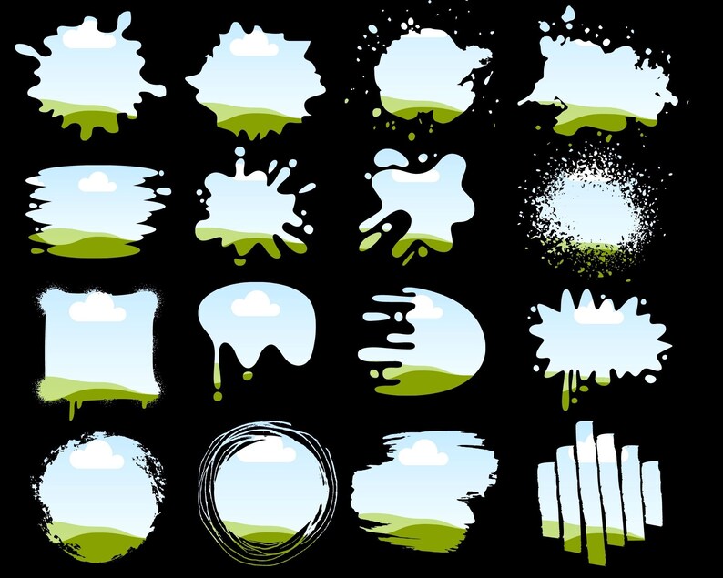 CANVA Frames Template Bundle Editable Drag and Drop Shapes Frames ...
