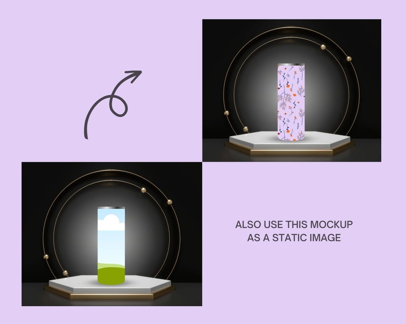 Make Your Own Animated Tumbler Mockup in CANVA Video Etsy