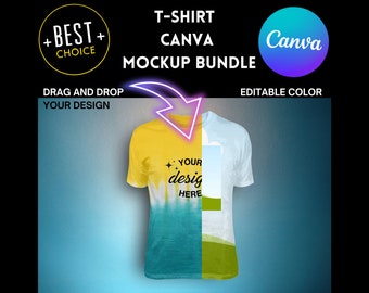 Tshirt Mockup CANVA Template, Drag and Drop Template