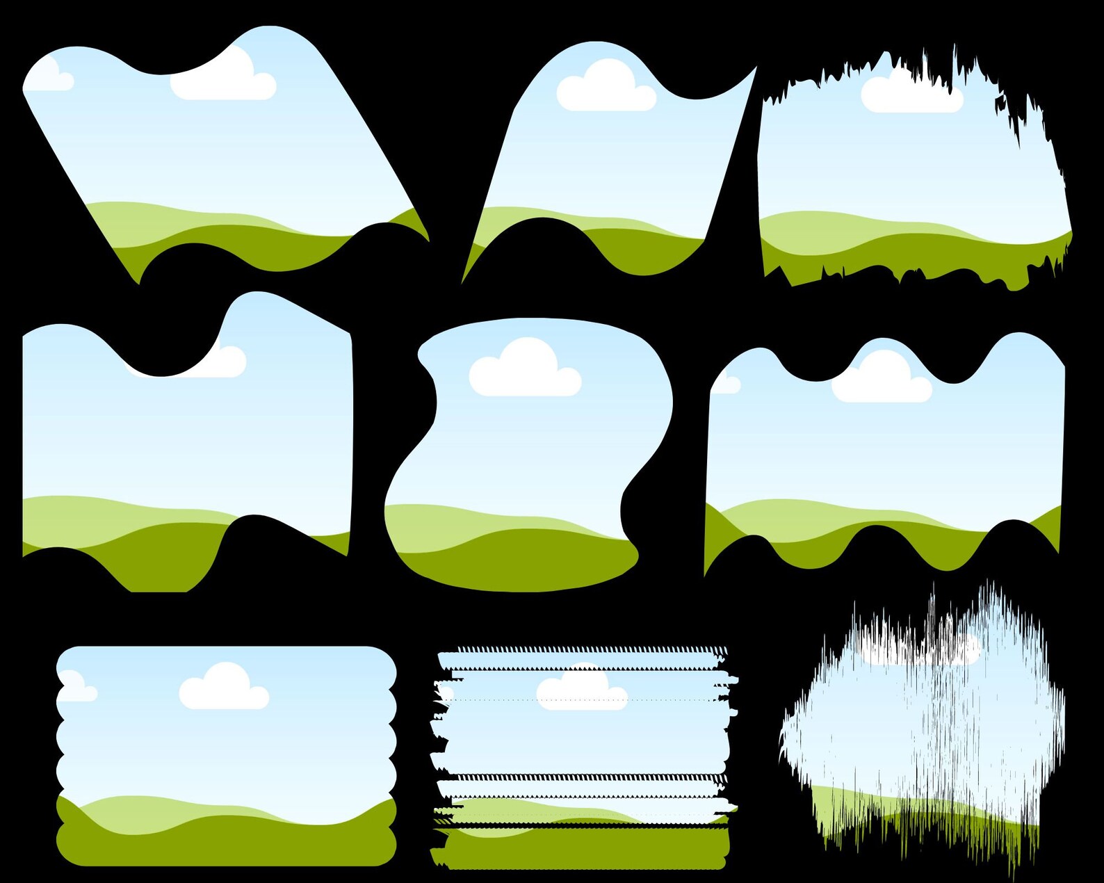CANVA Frames Template Bundle Editable Drag and Drop Shapes Frames ...