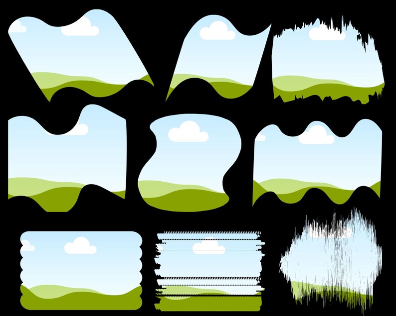 CANVA Frames Template Bundle Editable Drag and Drop Shapes Frames ...