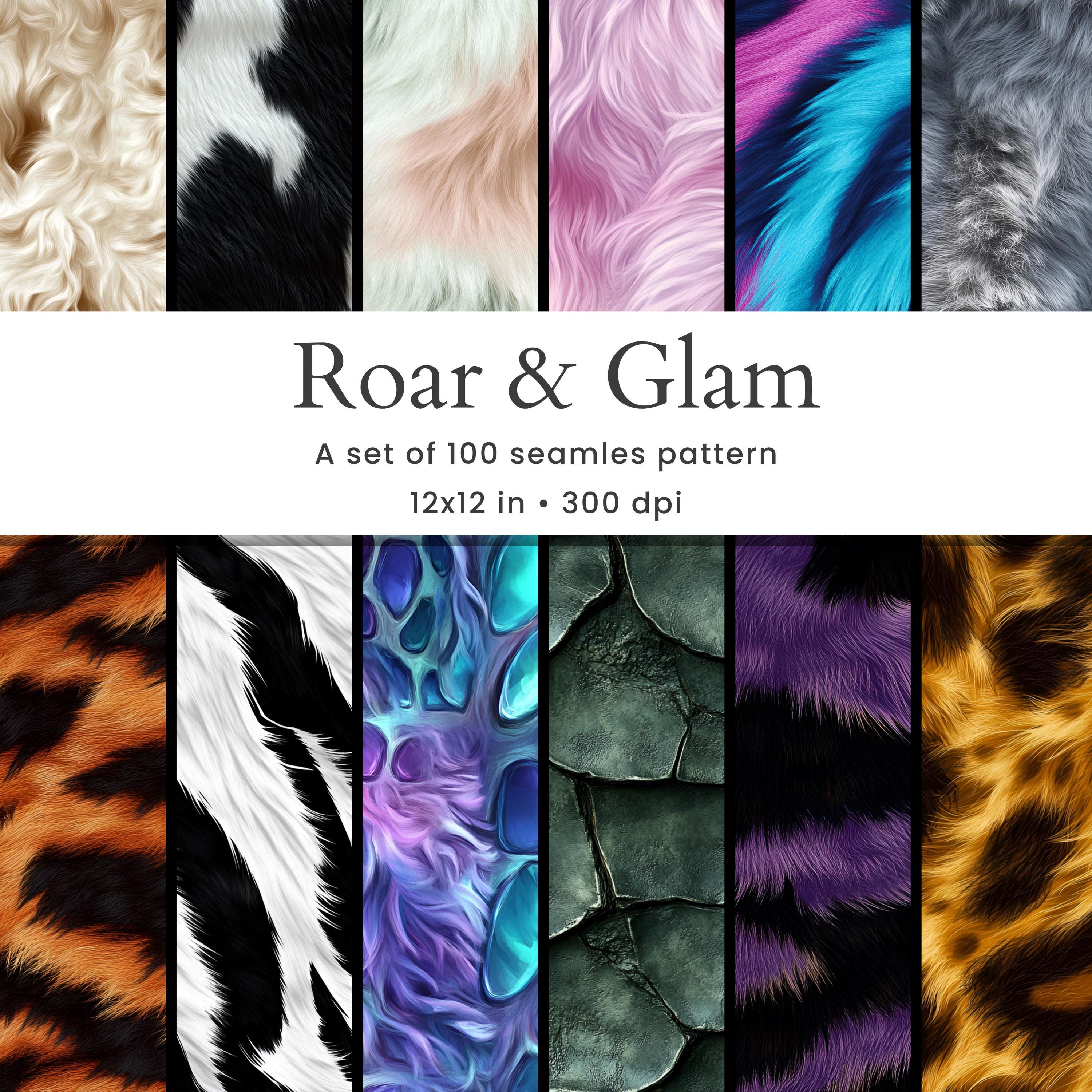 Animal Seamless Pattern Digital Paper Animal Print AI Commercial use