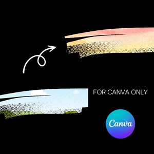 Fill Your Own CANVA Frames Brush Stroke, Drag and Drop CANVA Template ...