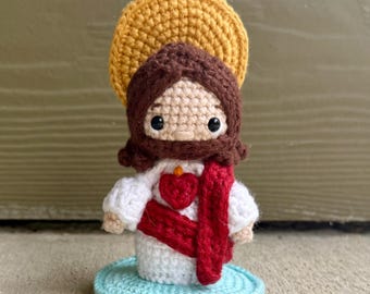 Crochet Jesus Pattern: Amigurumi Doll Small_Peg Style (Digital Pattern)