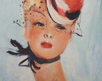 Jean-Gabriel DOMERGUE (1889-1962) Lina Lithographie