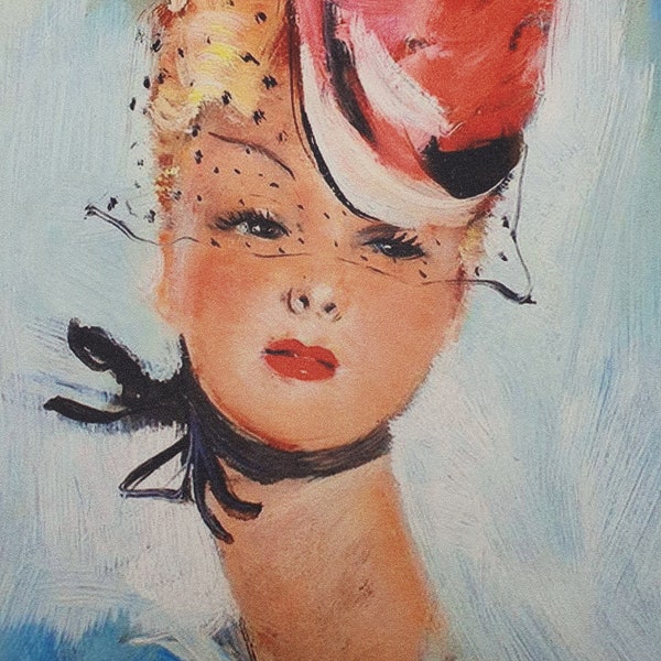 Jean-Gabriel DOMERGUE (1889-1962)  Lina Lithographie