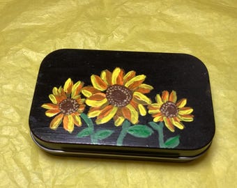 Hand Painted Sunflower Reed Case: Oboe, English Horn, Bassoon