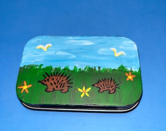 Hedgehog Parade Hand-Painted Reed Case for Oboe/Bassoon Reeds