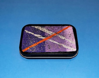 Purple Abstract Hand-Painted Reed Case for Oboe/Bassoon Reeds