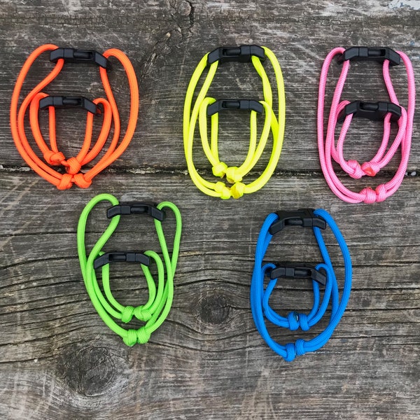 Paracord Whelping ID Collars, Puppy ID Collars, Adjustable ID Litter Collars with or without Buckle, Two Stages