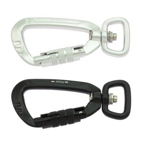 2pcs Hiking Travel Durable Carabiner Clip Small Black Plastic D