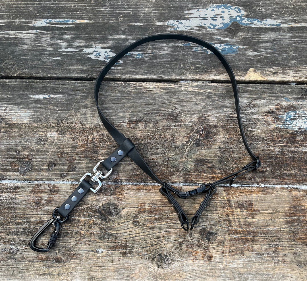 Adjustable Hands Free Leash Belt With Chrome, Rose Gold, Black, Rainbow, Brass, Stainless Steel