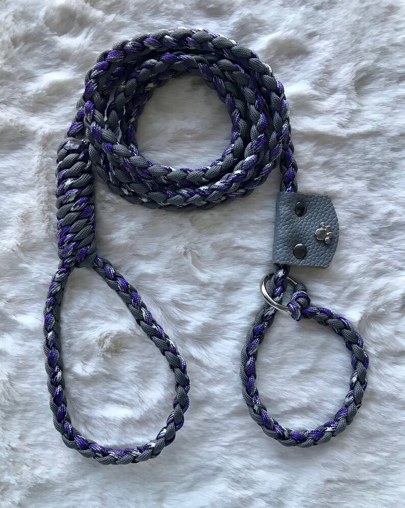 Slip Lead Leash with Leather Stopper Etsy