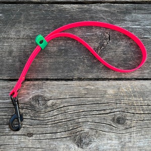 Grooming Leash with Nickel, Rose Gold, Black, Rainbow, Brass, 1/2" or 3/4" Biothane, Custom Colours/Snaps, Nickel Free