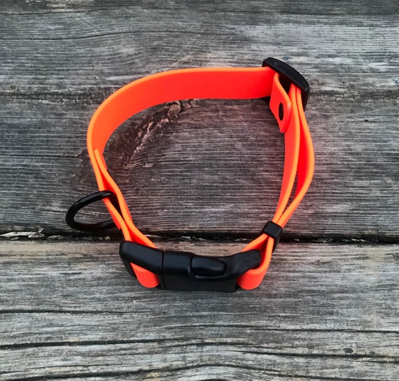 Quick Release/Adjustable Dog Collar with Black Plastic Hardware, 1“ Biothane Waterproof, Custom Colours & Sizes, Nickel Free