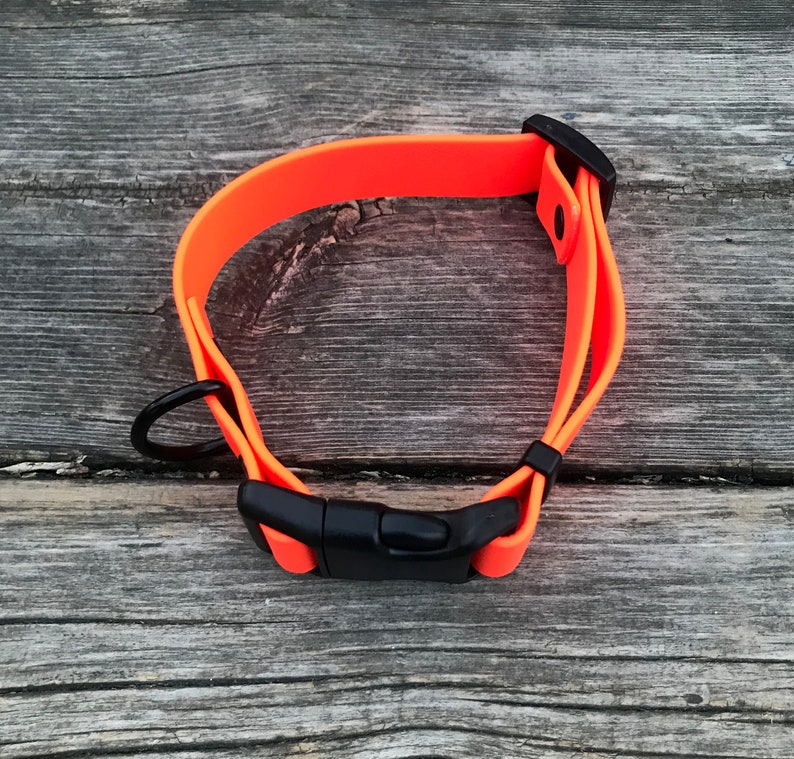 Collare per cani a sgancio rapido/regolabile con hardware in plastica nera, 1" Biothane impermeabile, colori e taglie personalizzati, senza nichel immagine 1