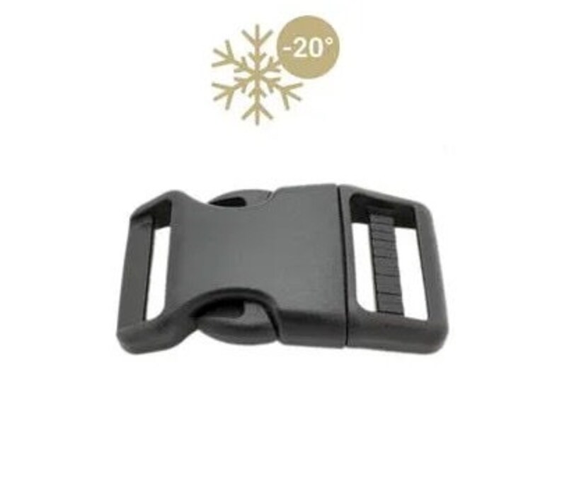Collare per cani a sgancio rapido/regolabile con hardware in plastica nera, 1" Biothane impermeabile, colori e taglie personalizzati, senza nichel immagine 2