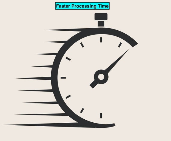 Quicker processing time on all of our shop products